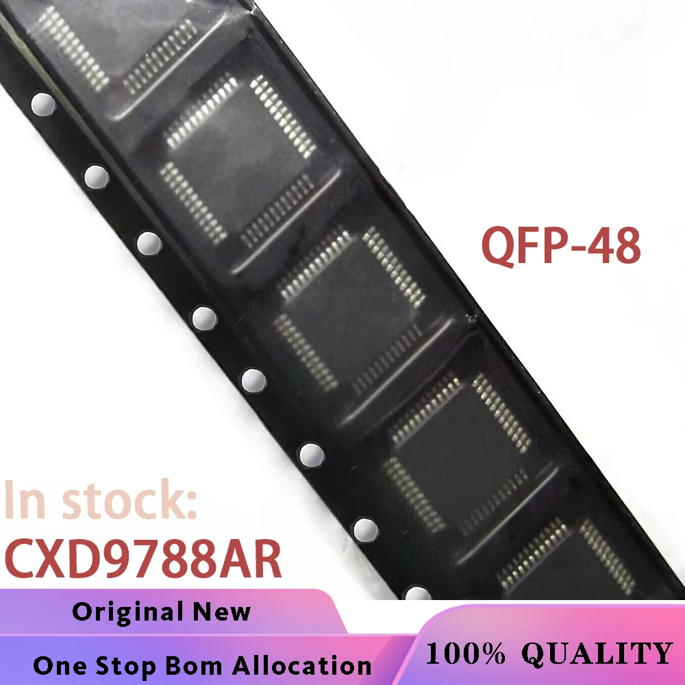 (5-10PCS )100% New CXD9788AR CXD9788 QFP-48