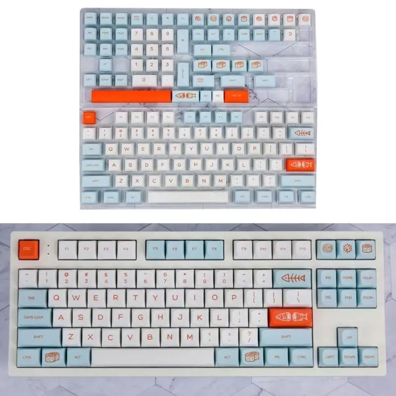  Ergonomic XDA Height PBT Keycaps Heat Sublimation Printed For Customs Mechanical Keyboards