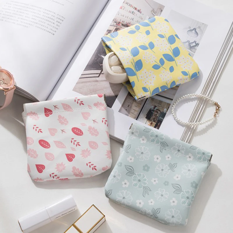 PU Leather Portable Coin Purse Small Earphone Bag Headphone Organizer Mini Sundry Cosmetic Lipstick Change Storage Bag