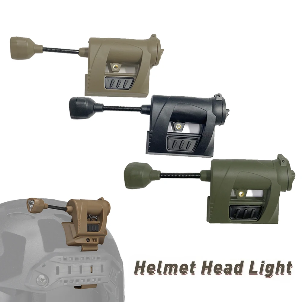 

Tactical Helmet Light Military LED Task Lamp Bendable Survival Signal Light for Fast Mich Helmet for Outdoor Sports Hunting Fish