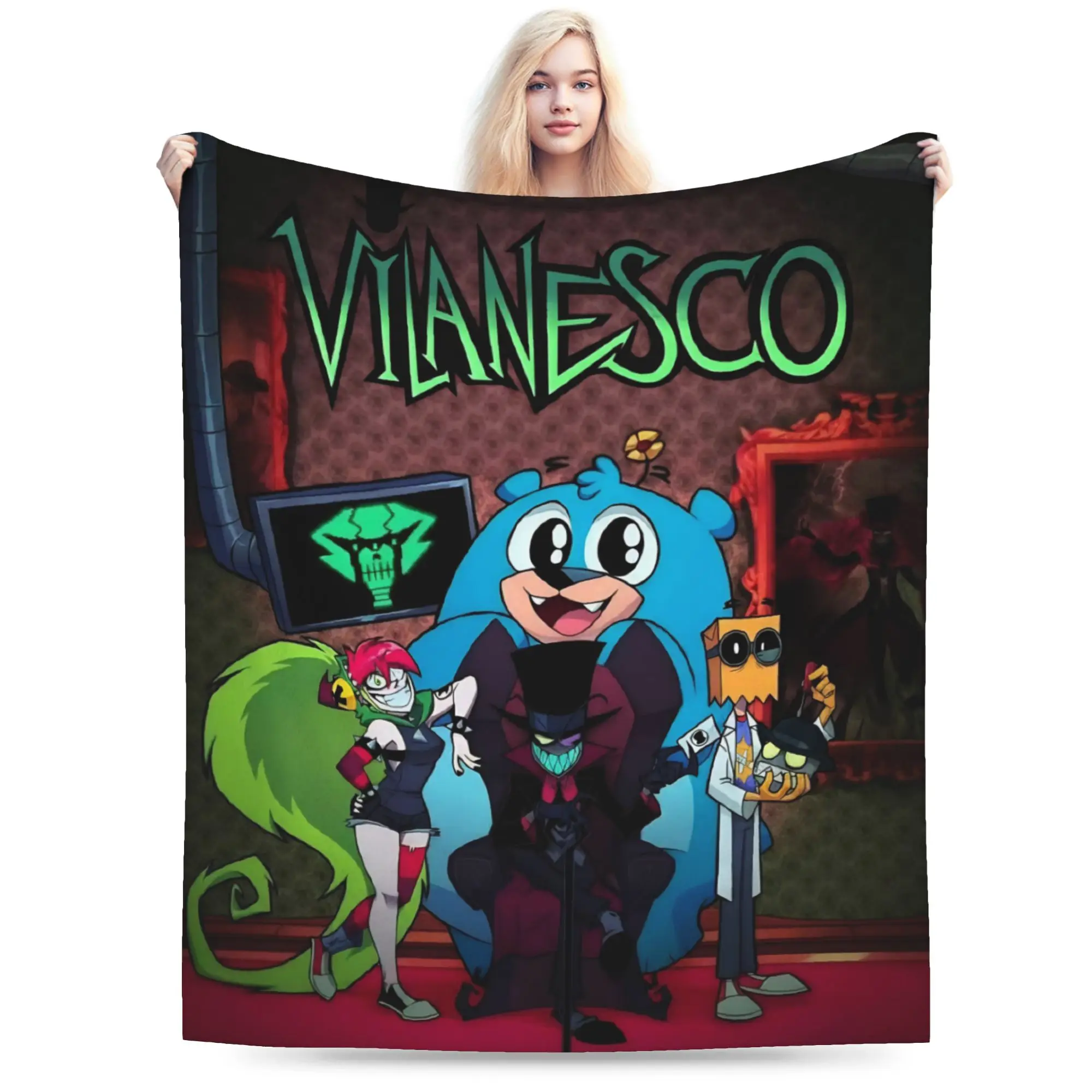 Villainous Comdy Blanket Multi-size Warm Cozy Fluffy  Throw Blankets for Couch Sofa and Bed