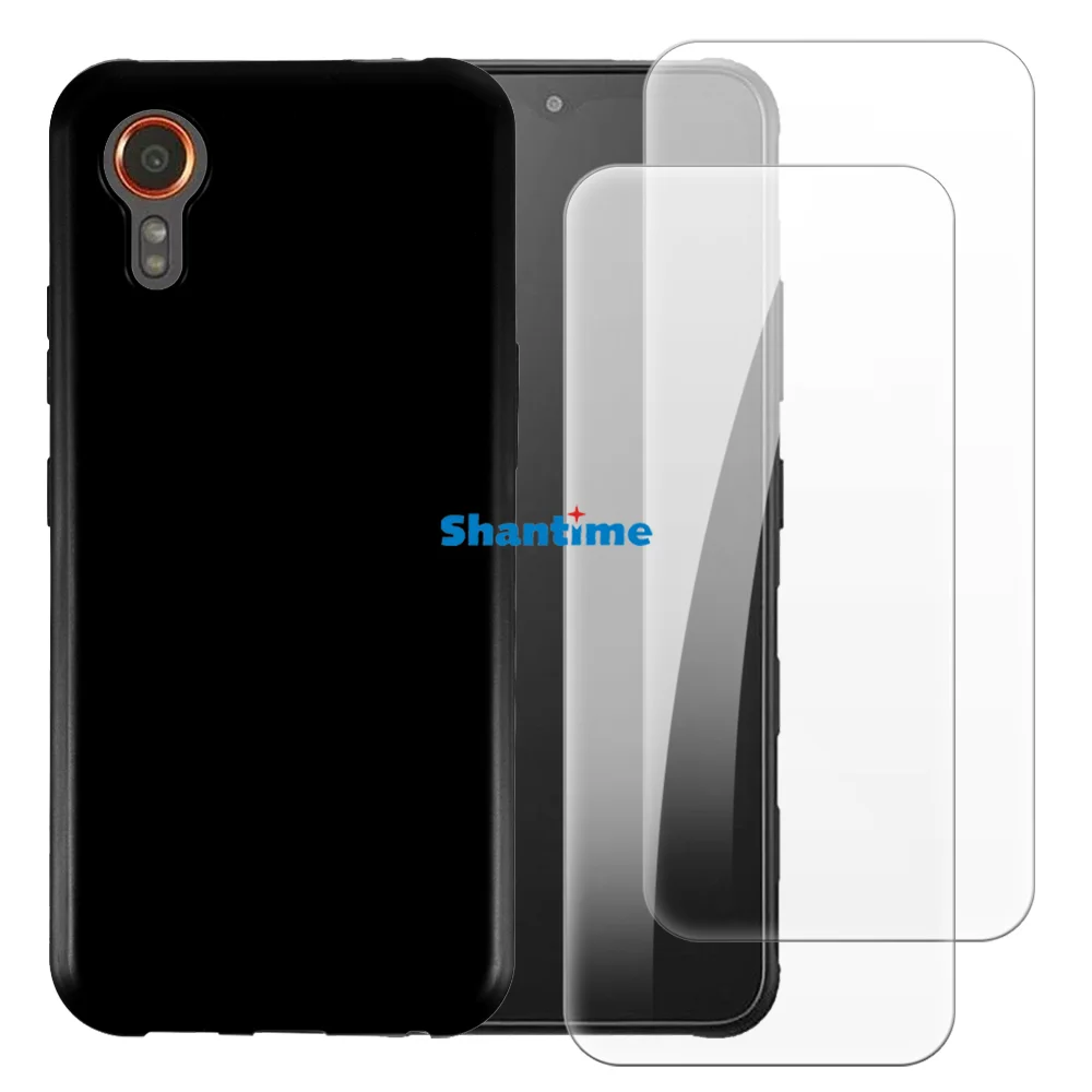 Soft Case + 2 Pack Tempered Glass Screen Protectors for Samsung Galaxy XCover 7 5G Full-Body Protection