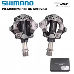 Shimano GRX PD-M8100 UG Self Lock Pedal Deore XT PD-M8100 PD-M8120 Race SPD Pedal Gravel Bike Pedal MTB Bicycle Original Shimano