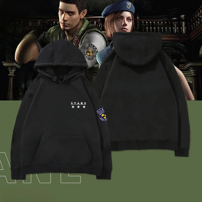 

Biohazard Game STARS Special Tactical And Rescue Service up Толстовка из чистого хлопка Удобная длинная толстовка Sve Crew Ne