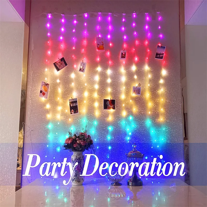 3M tenda stringa luce USB telecomando arcobaleno fata luce 8 modalità lanterna impermeabile stringa per la casa/festa/decorazioni di nozze