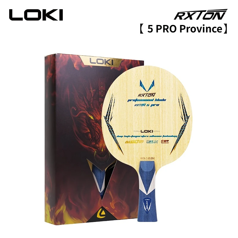 LOKI RXTON 5 Pro Province Table Tennis Blade Built-in Basalt Fiber Carbon 5 Wood 2 Carbon Ping Pong Racket Arc & Fast attack