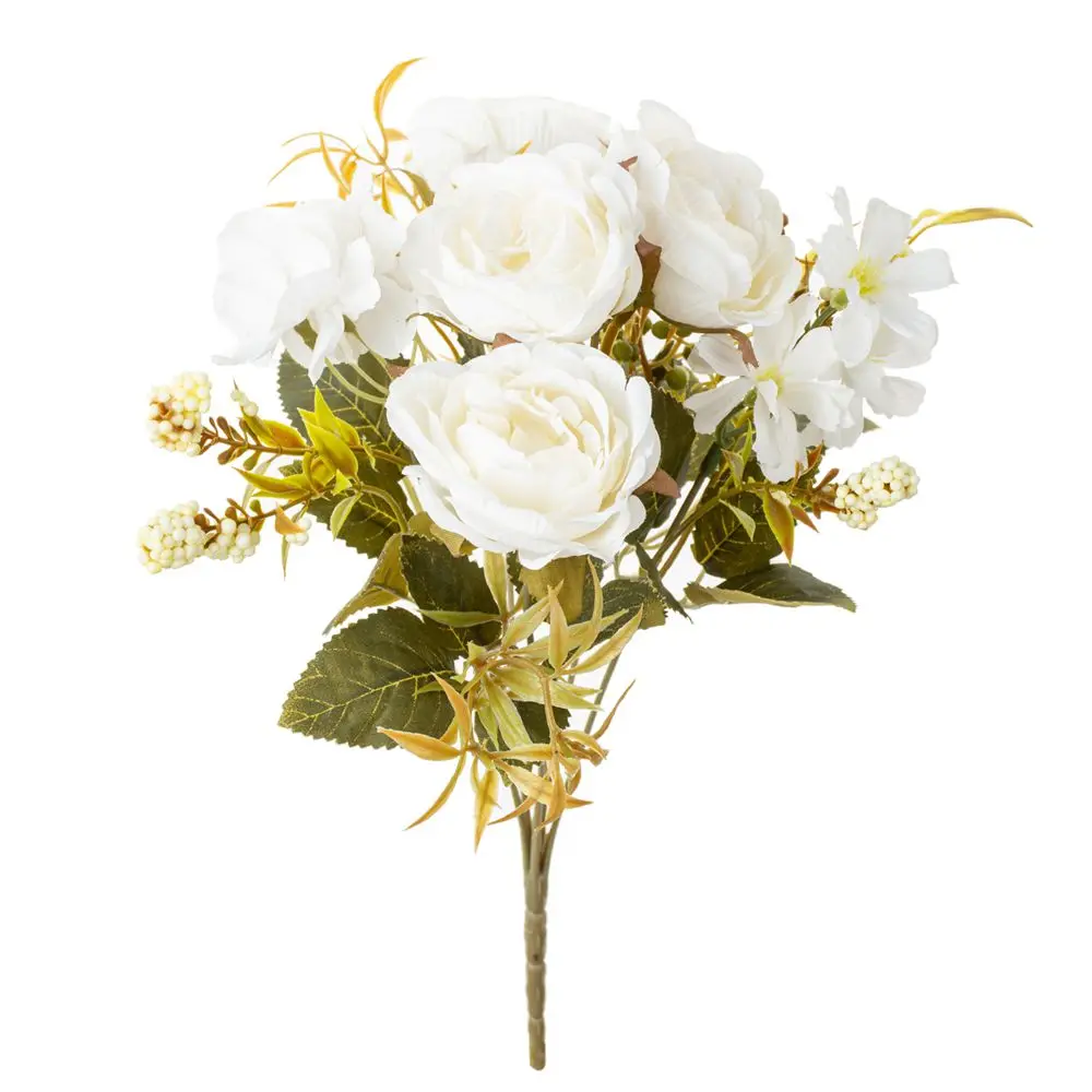 1PC Kunstbloemen Zijden Rozen Pioen Bruiloft Bruidsboeketten Thuis Kamer Tafel Buiten Tuin Muur Diy Geschenkdoos Festival Decora