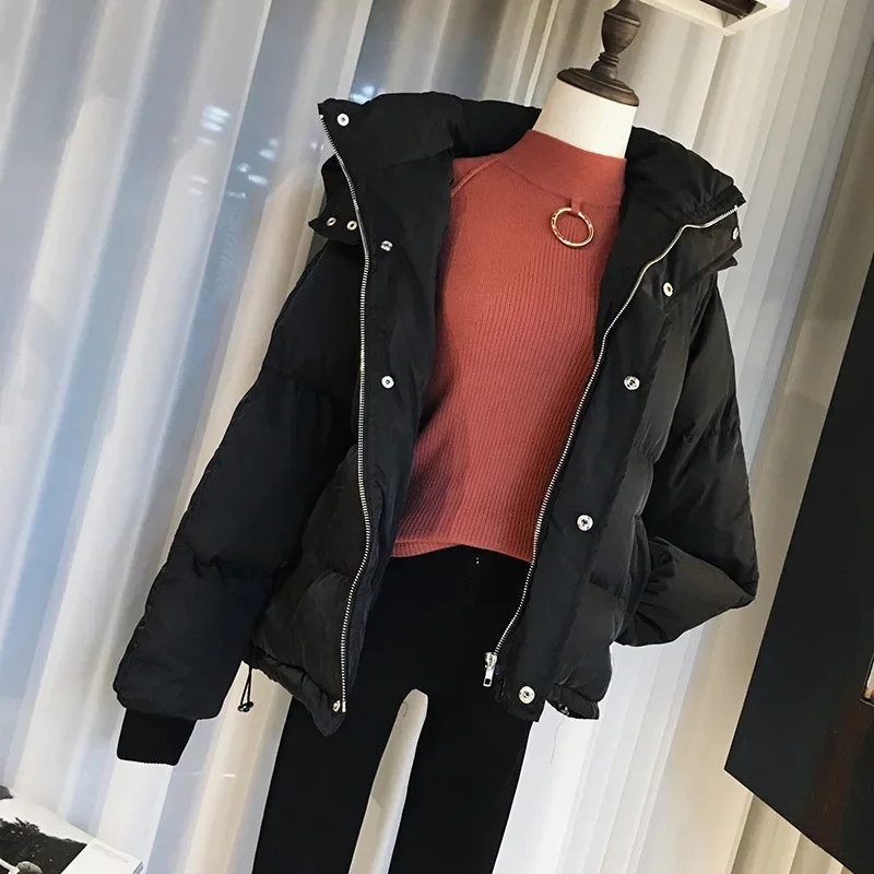 

Women's Thickened Cotton Jacket Bread Style Winter Coat Loose Outerwear Student Fashion Korean Version Short Model