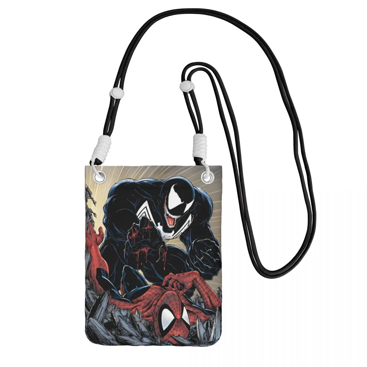 

Custom Venom Mobile Phone Bag for Women Men Cool Aggressive Shoulder Crossbody Bag Card Bag Mini Shoulder Purse Wallet