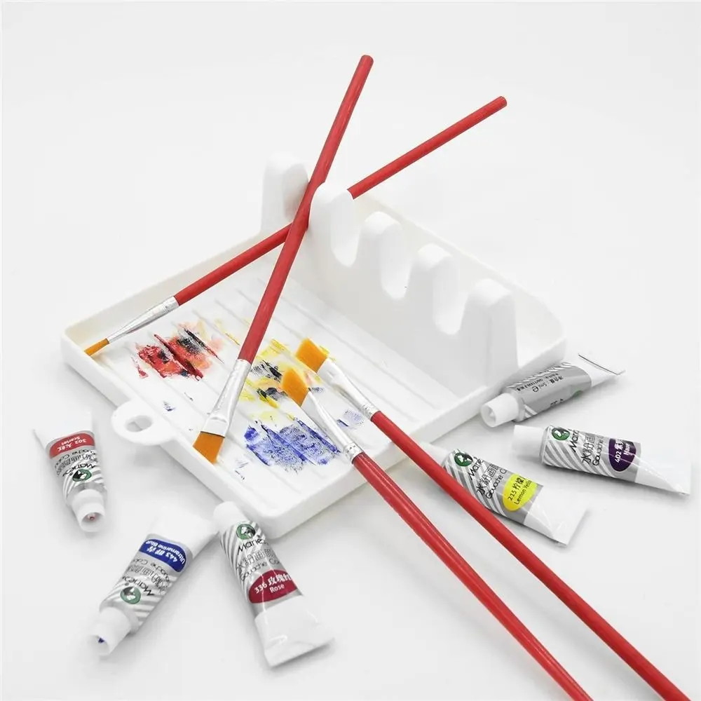 

Plastic 4 Slots Paint Brush Rest Holder Non-slip Display Stand Spoon Holders Cookware Storage Multifunctional