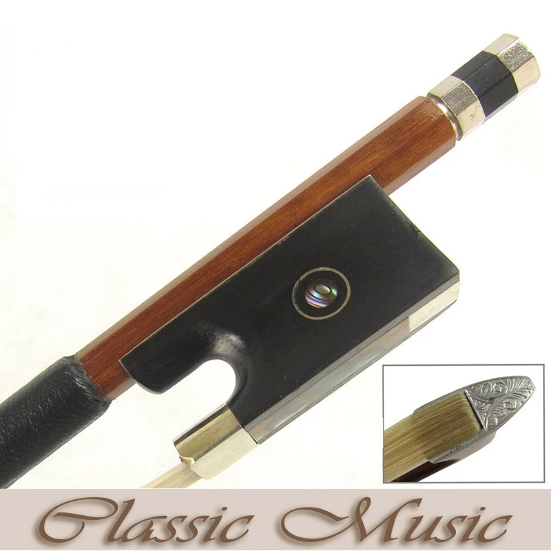 

SILVER Pernambuco Violin Bow with Crafted Silver Tip(4/4), Good Mongolian Horse Hair Hot Sell.