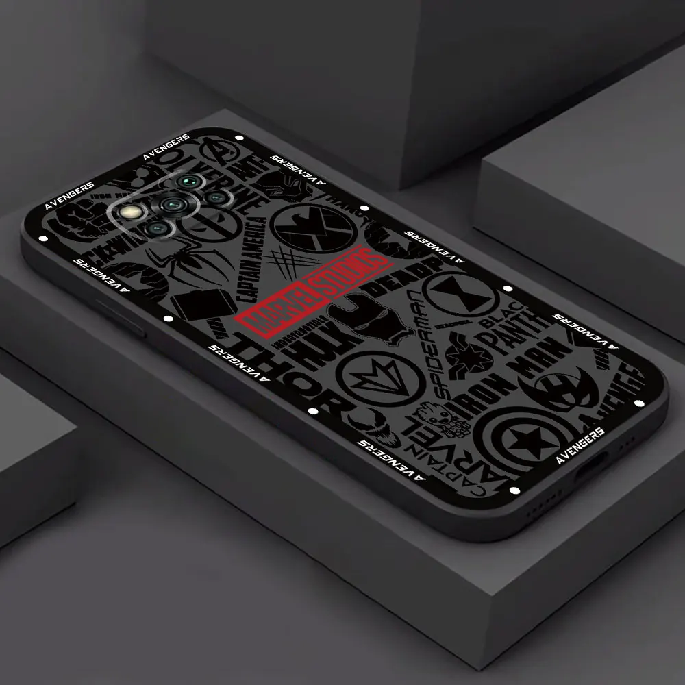 Marvel Logo TPU Soft Cover Bag Phone Case for Poco M4 Pro 5G X4 Pro 5G X4 GT F1 C50 C51 C40 M3 X3 NFC M5 F5 F3 GT X5 X3 Pro F4 image 6