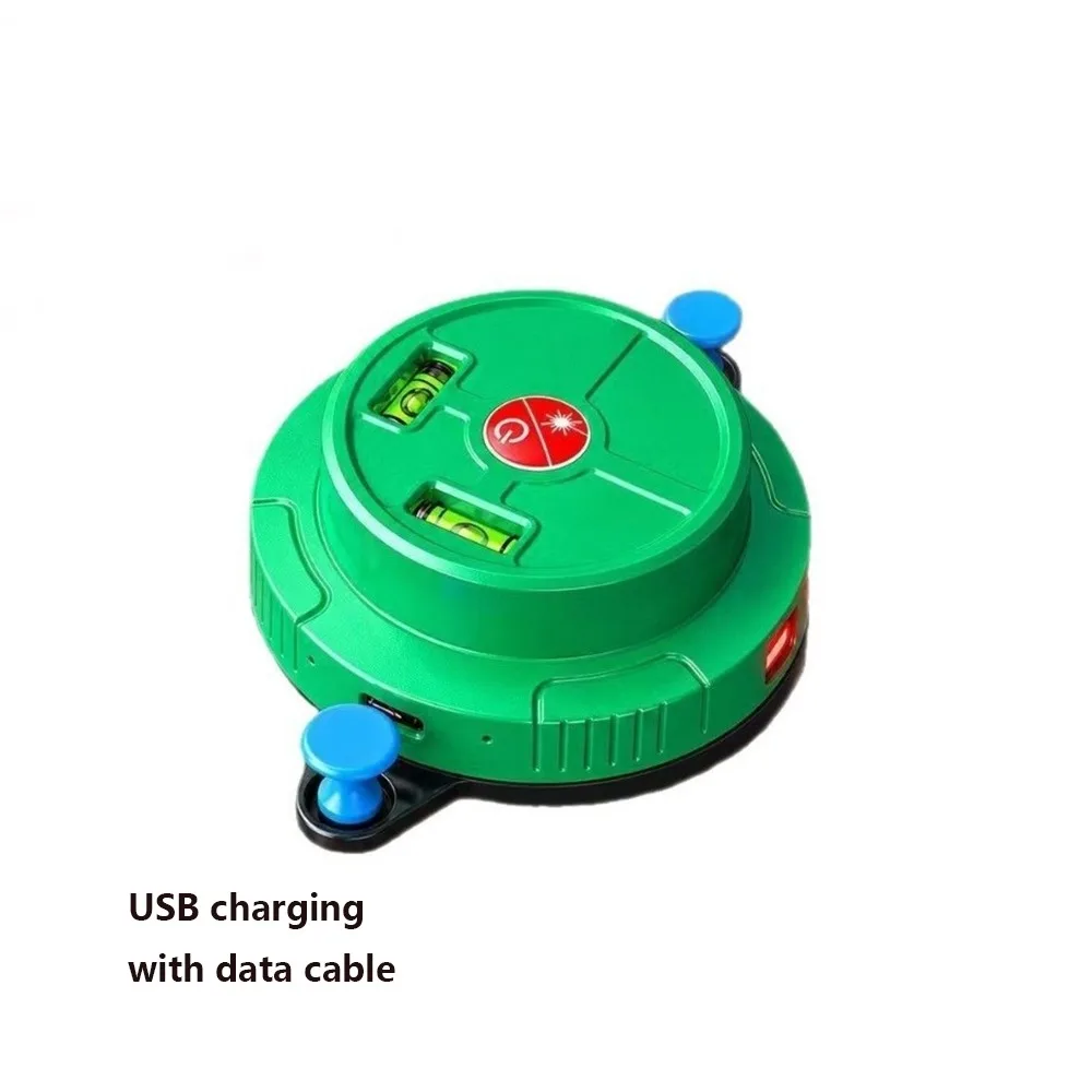 High Precision Three Line Laser Level Horizontal Bubble Strong Magnetic Compass Laser Level Vertical Dual Axis