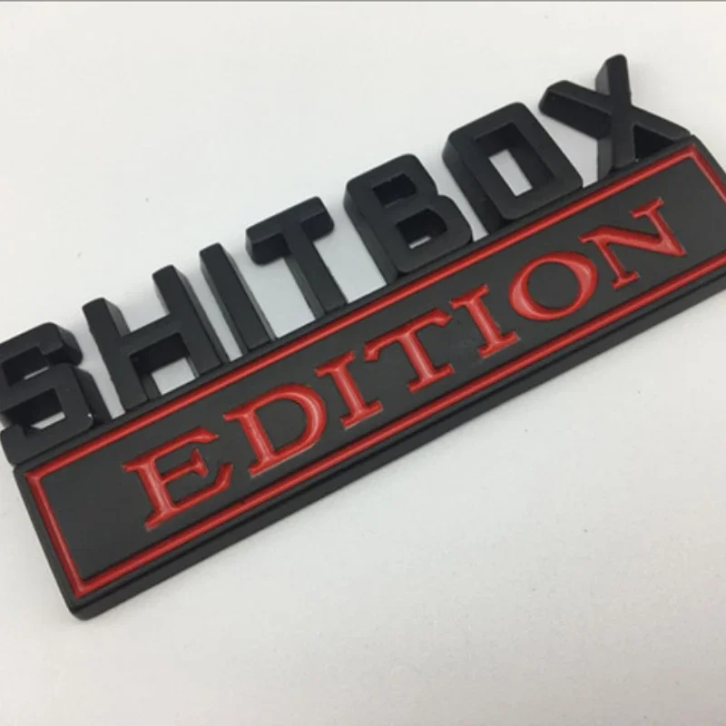 1X 3D ABS Emblem SHITBOX EDITION Badge Car Tail Side Sticker Accessories