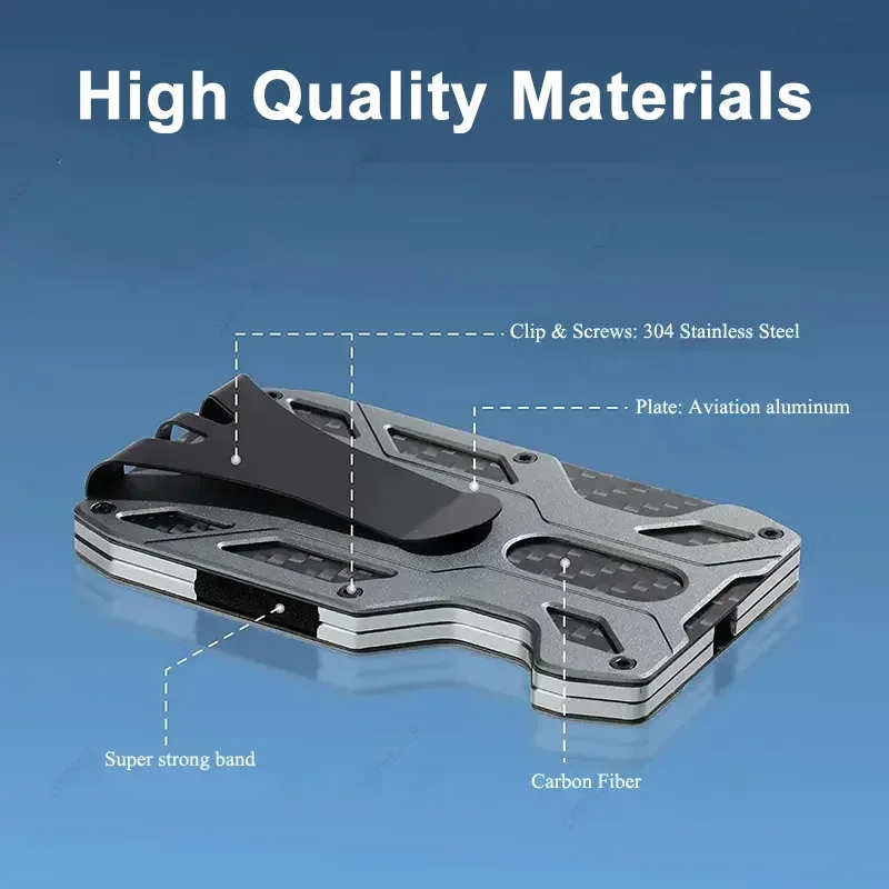 Magsafe-男性用の戦術的な財布,EDCウォレット,屋外カードホルダー,アルミニウム金属製の男性用財布,スマートマジックミニ財布,実用的でファッショナブル