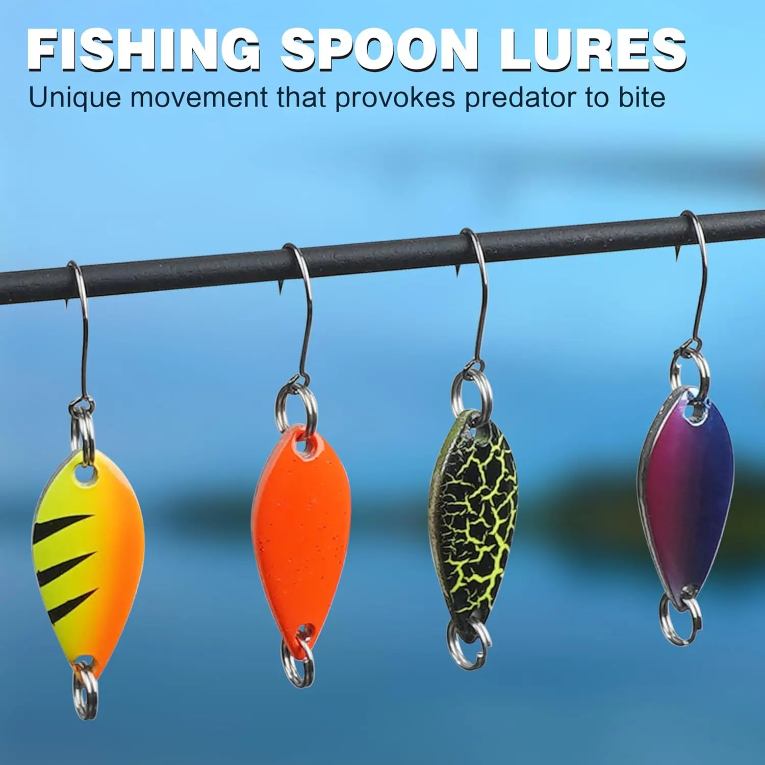 1PC/12PC Metal Spoon Fishing Lure Wobbler Casting Jigging Tackle Accessories Chub Single Hook Spinner Bait Trout bass 2.5/3.5/5g