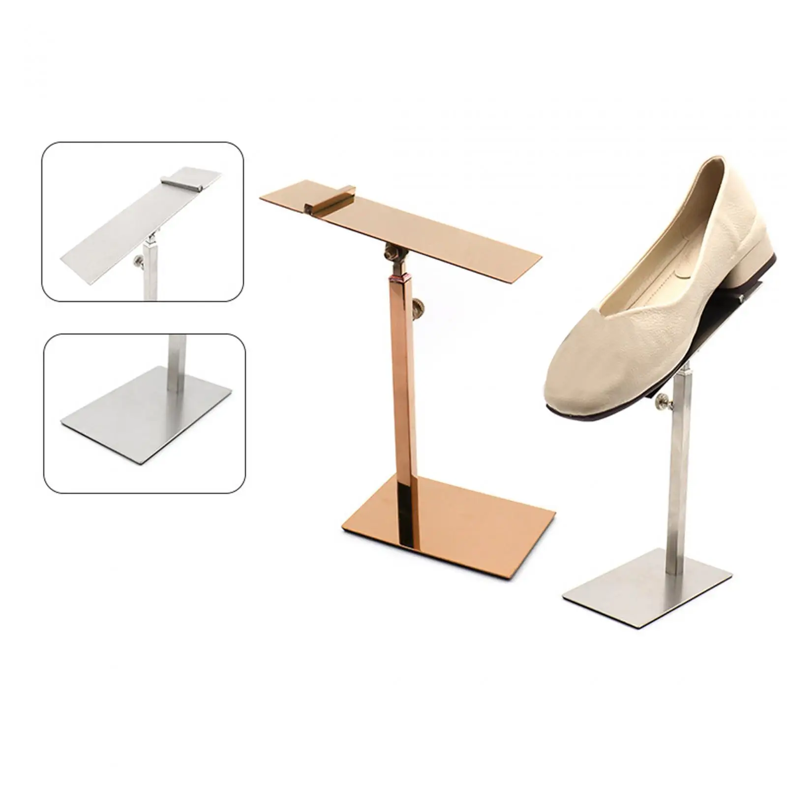 Woman Shoes Display Stand Anti Slip Durable Men Leather Shoe Shelf for Desktop Shop Shoes Display Stand Shoe Riser Adjustable He