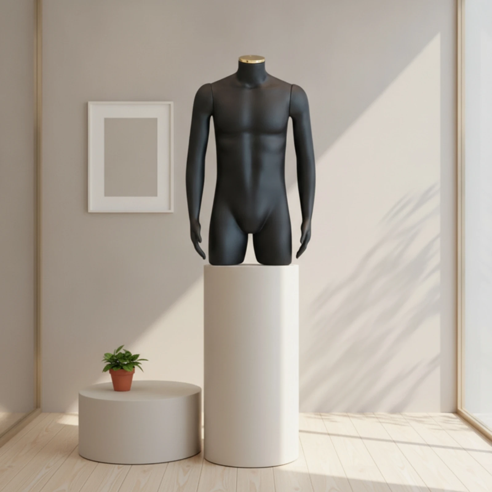 Half-Body Display Mannequin Stable Male Mannequin Torso Long-Lasting Dress Form Portable for Retailers, Clothing Store