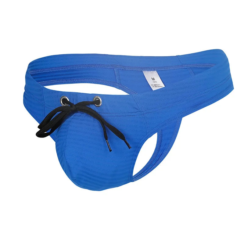 

Мужские плавки-стринги для плавания, модные, с низкой посадкой, однотонные, сексуальные, на шнурке, быстросохнущие, из ледяного шелка, для взрослых мужчин