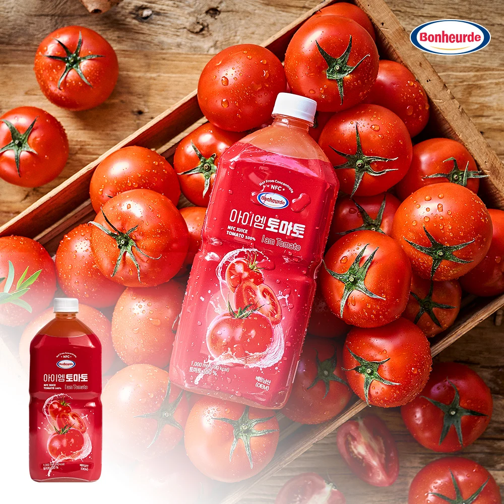 [100% عصير Nfc] Bonelad I'm عصير الطماطم المركز 1 لتر (1 زجاجة / 2 زجاجات / 3 زجاجات / 6 زجاجات)