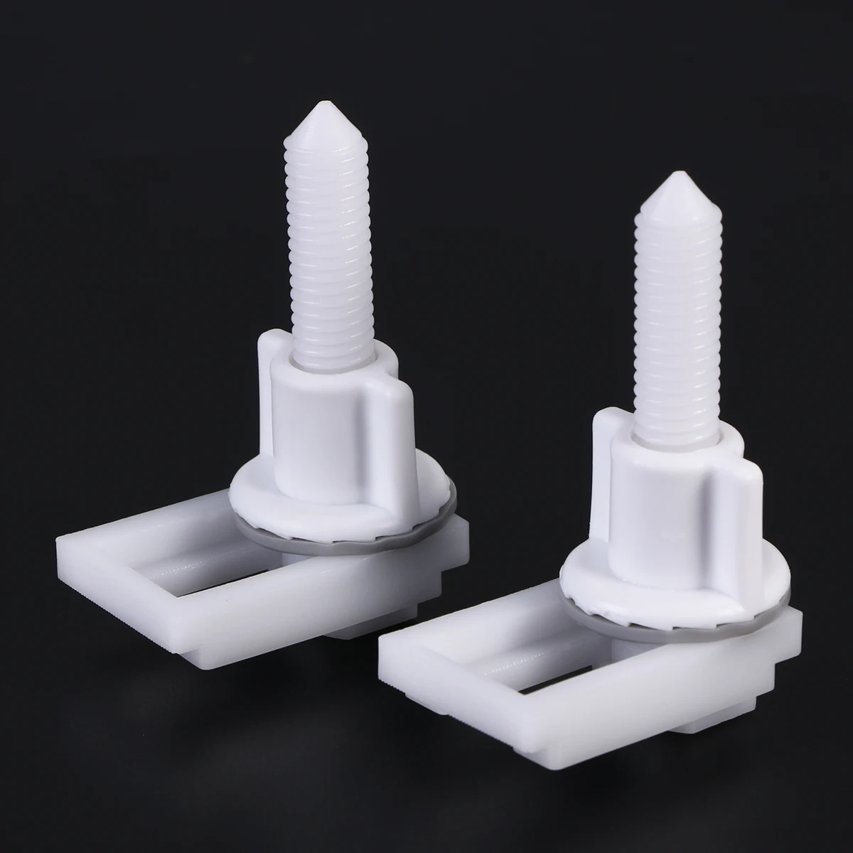 

2 комплекта винтов для сиденья унитаза, комплект пластикового оборудования для замены болтов, крепежный комплект крепежных элементов для унитаза, простая установка