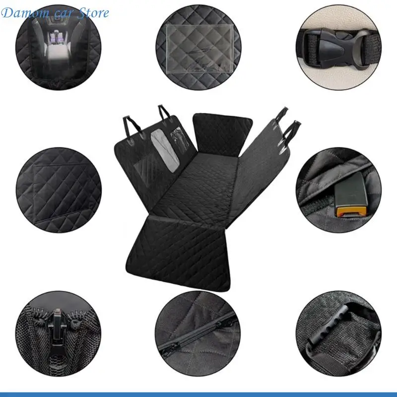 A2UC Backseat Dog Travel Hammock Cover with Secure Clips for Cars