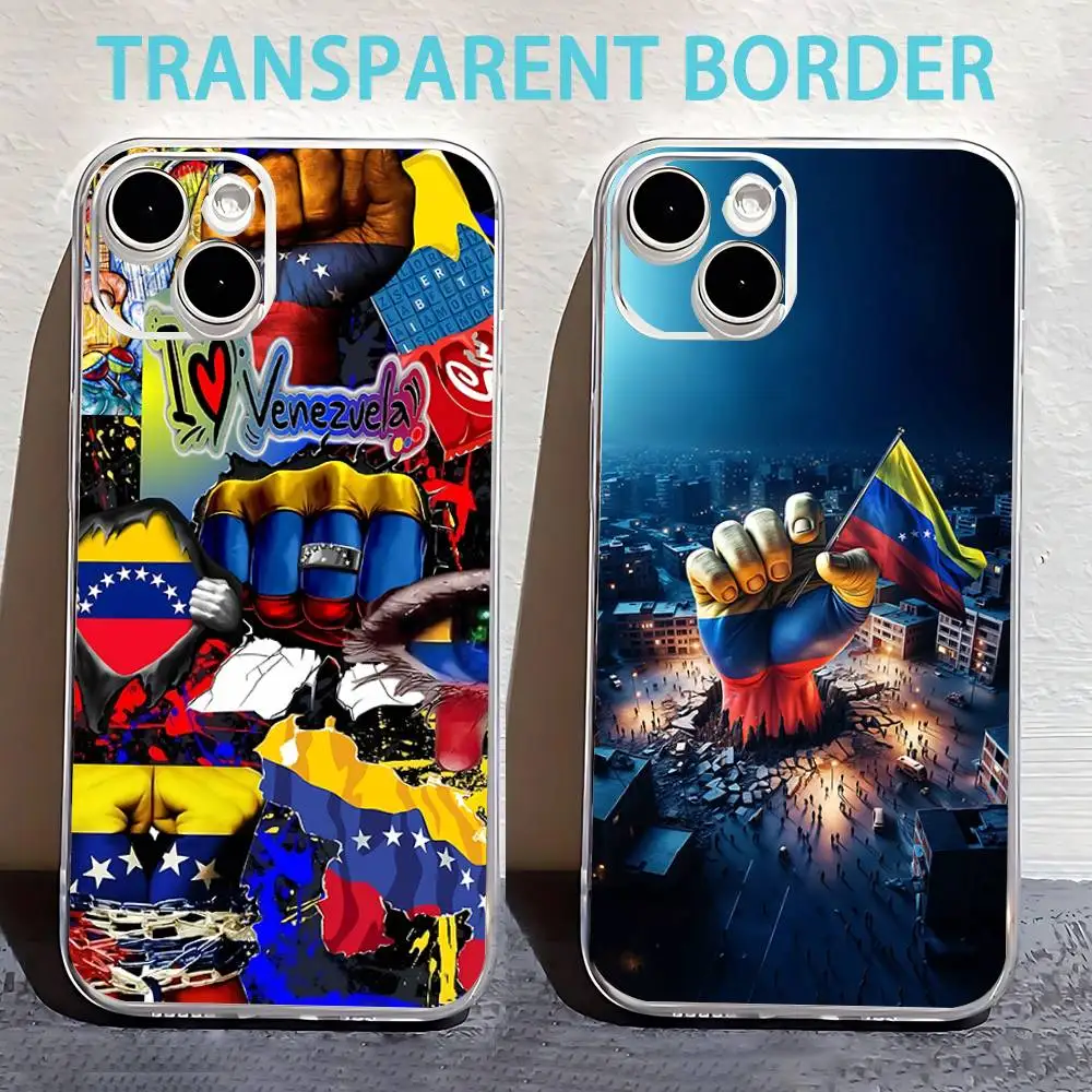 

Venezuela Aesthetic Art Phone Case For iPhone 16,15,14,13,12,11 Pro,Max,Plus,X,XS,XR,SE,Mini Transparent Silicone Soft
