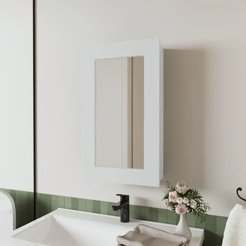 

Parks Medicine Cabinet with Mirror, White Finish, Wall-Mounted, Storage Solution for Small Spaces