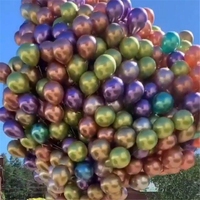 5Inch Color Metal Theme Confetti Round Latex Balloon Gold Silver Latex Ballon Anniversary Wedding Birthday Party Decors Globos