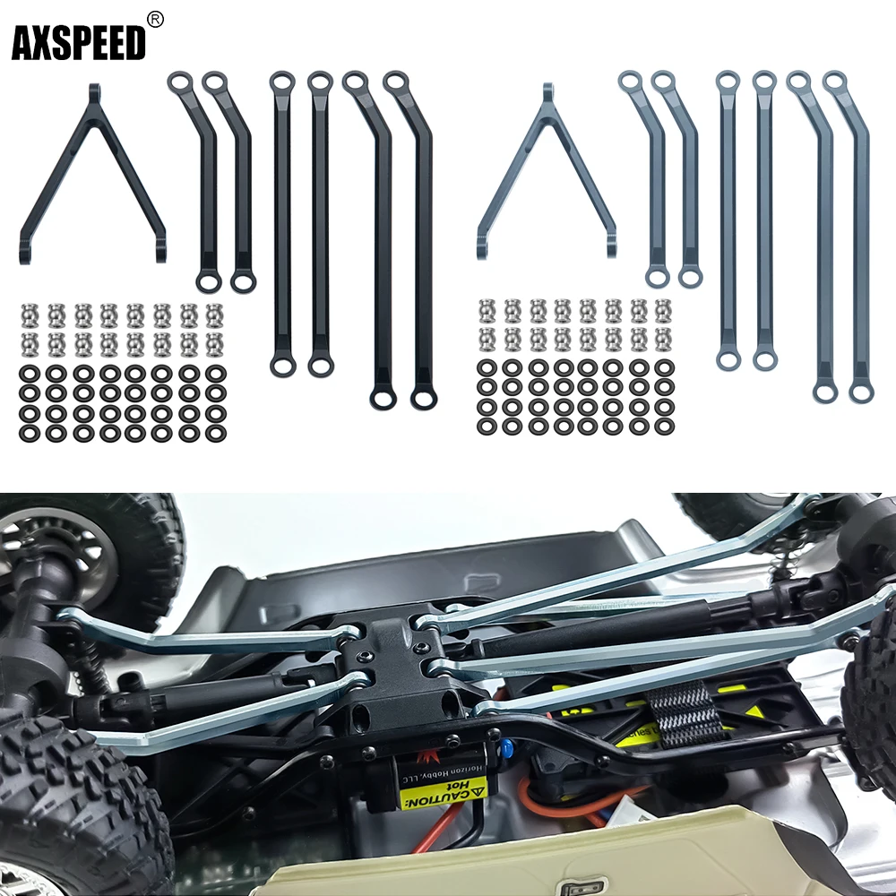 AXSPEED Metal High Clearance Chassis Links Set for Axial SCX24 AXI00005 1/24 RC Crawler Car  Model Parts