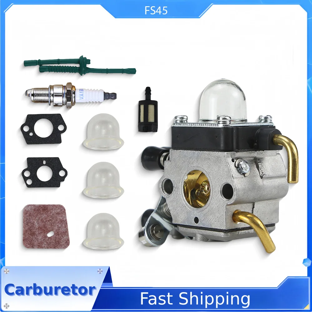 FS45 Carburetor For Stihl FS46  C1q-s143 C1q-s153 4cm Engine FS45 FS46 FS55 FS74 Brush Cutter String Trimmer Carb