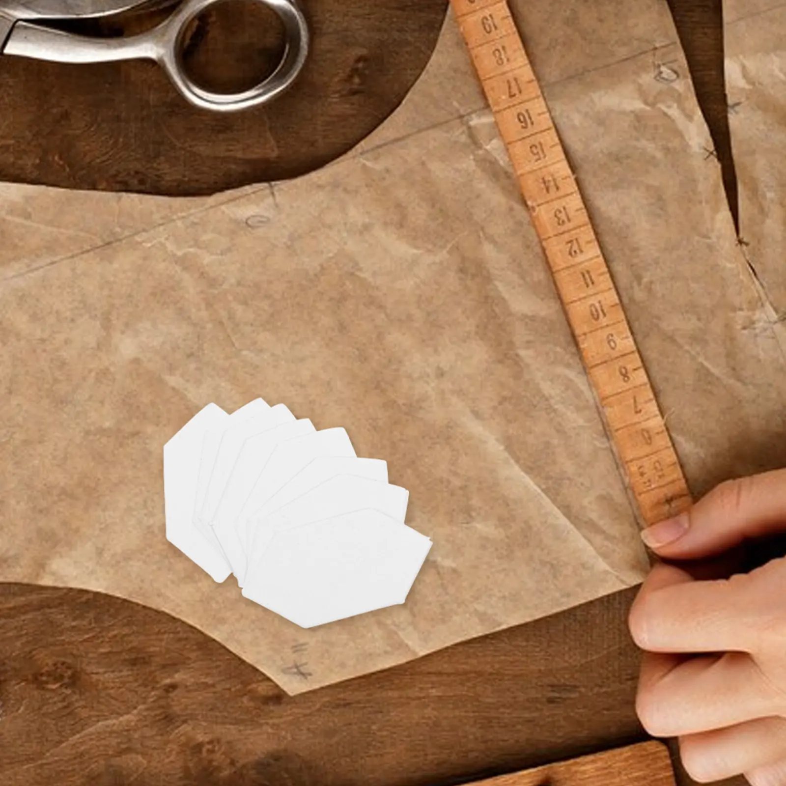 300Pcs Creative Gem Hexagon Quilting Templates Sturdy Template Paper for Paper Piecing Sewing Quilting Patterns Patchwork DIY