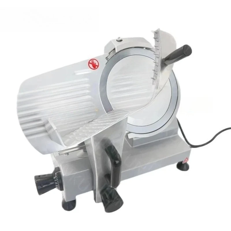 

Лезвие из углеродистой стали 9,84 дюйма, 240 Вт, коммерческая полуавтоматическая мясорубка-250A, толщина ломтика 0,1-12 мм, слайсер для замороженного мяса