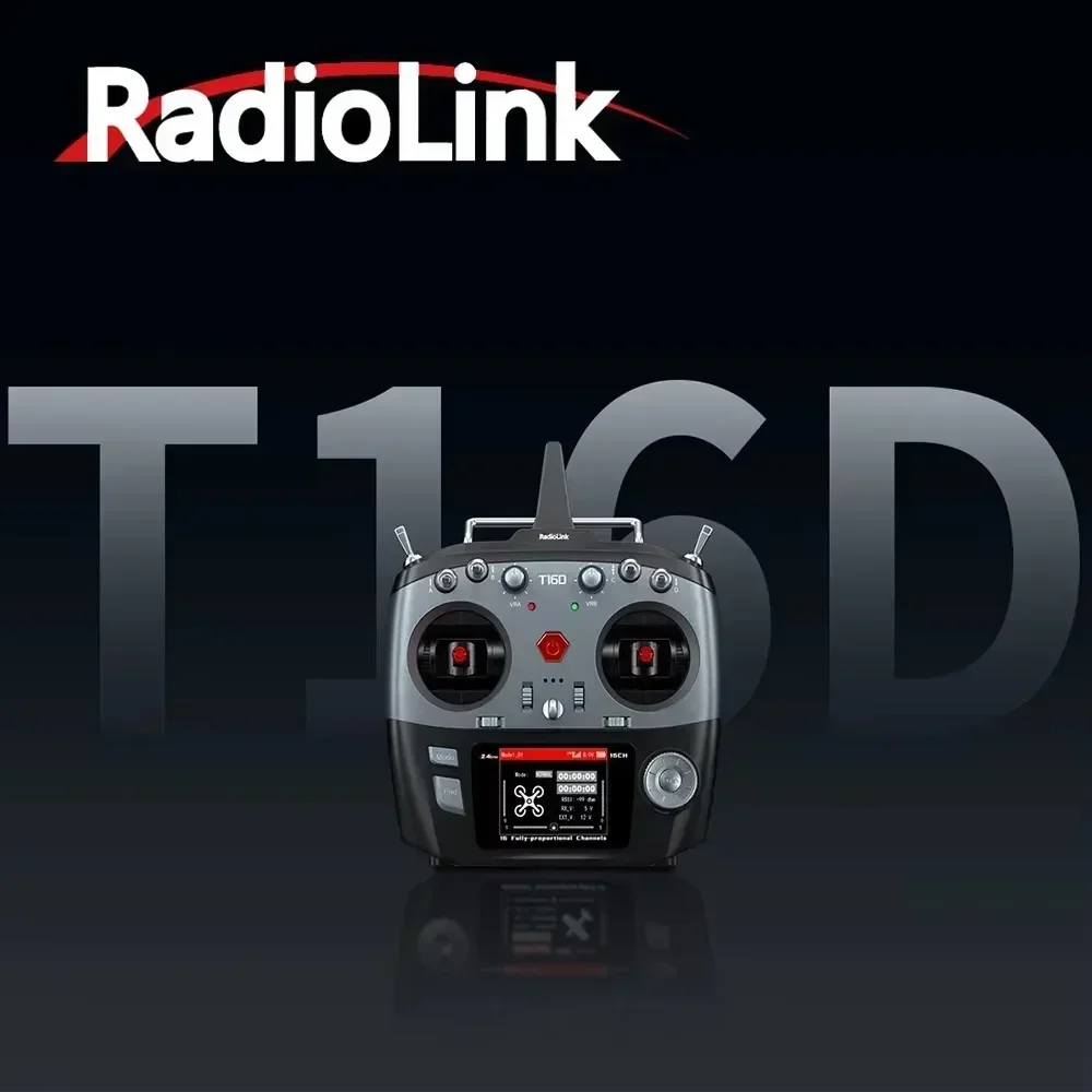 Radiolink T16D 16CH 2,4 GHz RC transmisor con R16F 4km FHSS antiinterferencias de largo alcance para coches RC barcos Drones aviones FPV