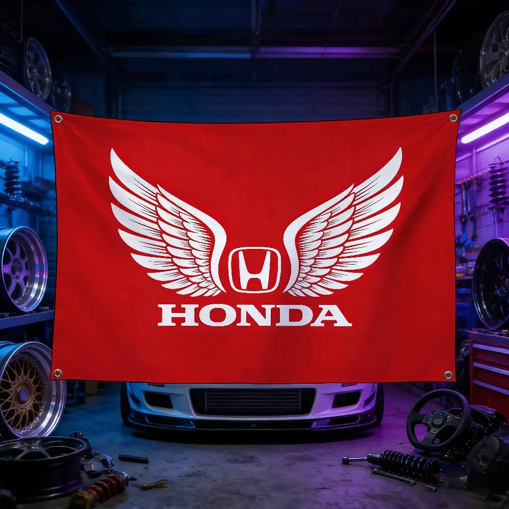 

Motorcycle For HONDA Flag 120g Brushed Polyester Sublimation Printing Durable Hanging Flag For Home Decor Event Graduation Gift