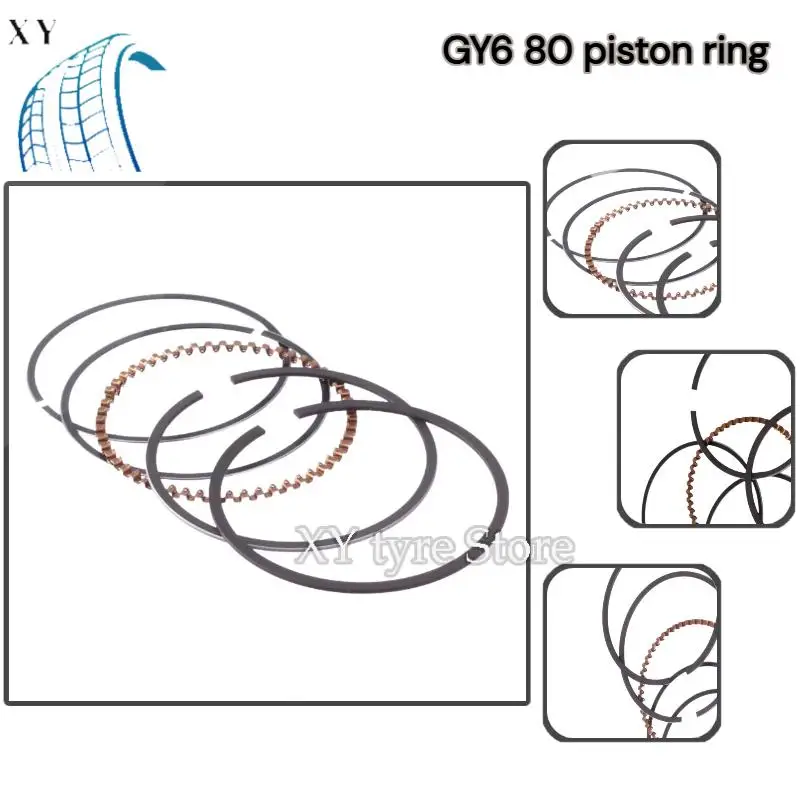 

GY6-80 Комплект поршневых колец мотоцикла, детали двигателя скутера, цилиндр STD, модифицированные наборы для JH70 DY90 GK5