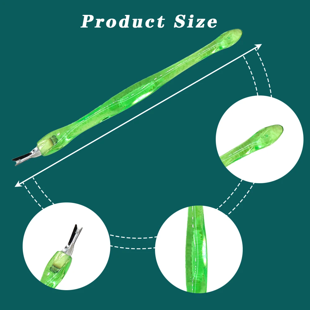 10 個透明キューティクルプッシャー 6 カラフルなツール完璧な爪高品質金属ヒントマニキュアペディキュアネイルアートケアツール