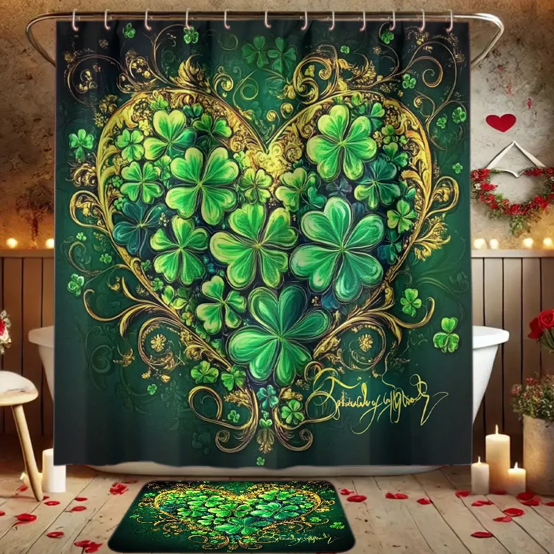 

Набор из четырех предметов для ванной комнаты «Зачарованный лесной виноград» — водонепроницаемая занавеска для душа в стиле природы для полного набора для ванной комнаты