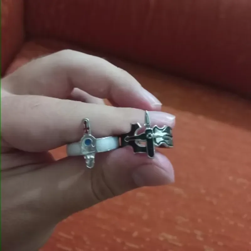 Sword Art Online Retro Kirito Asuna Cross Open Ring For Lovers Women Men Adjustable Metal Finger Rings Party Jewelry Anillo view 3