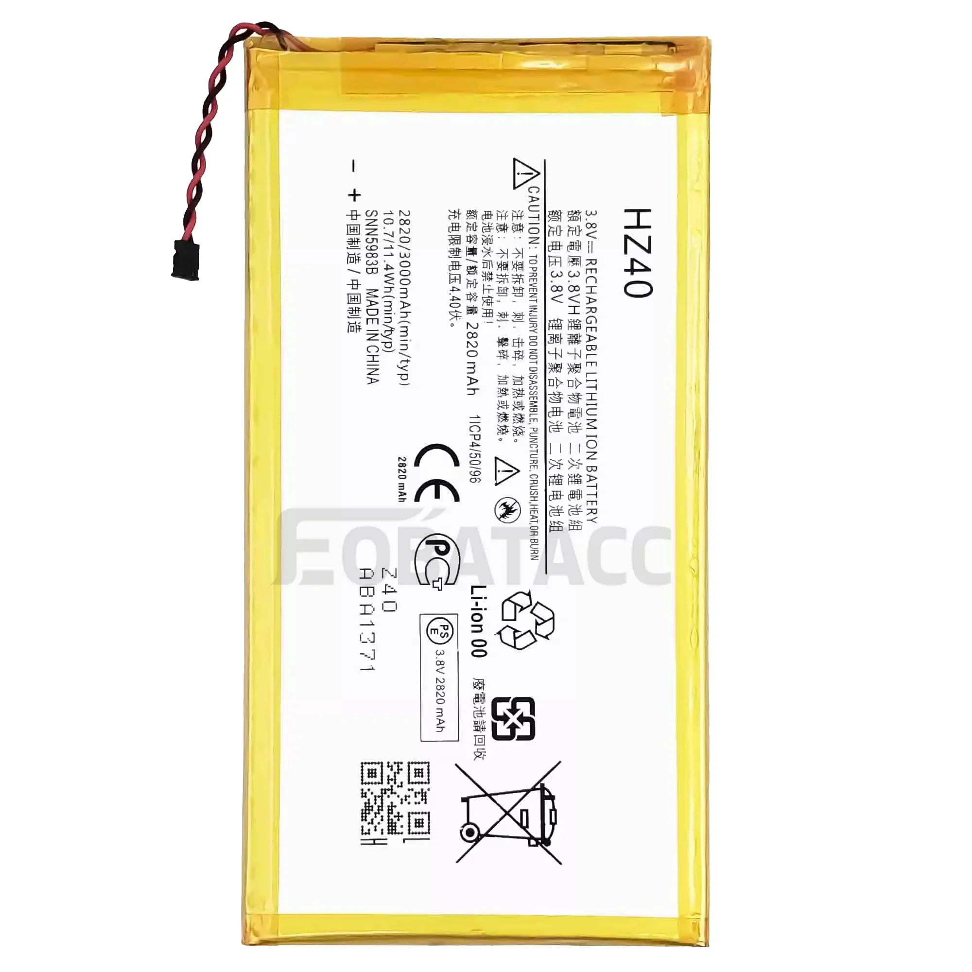 100% New Original Battery  HZ40 For Motorola MOTO Z2 Play/XT1710-08/XT1710  Battery + Free Tools