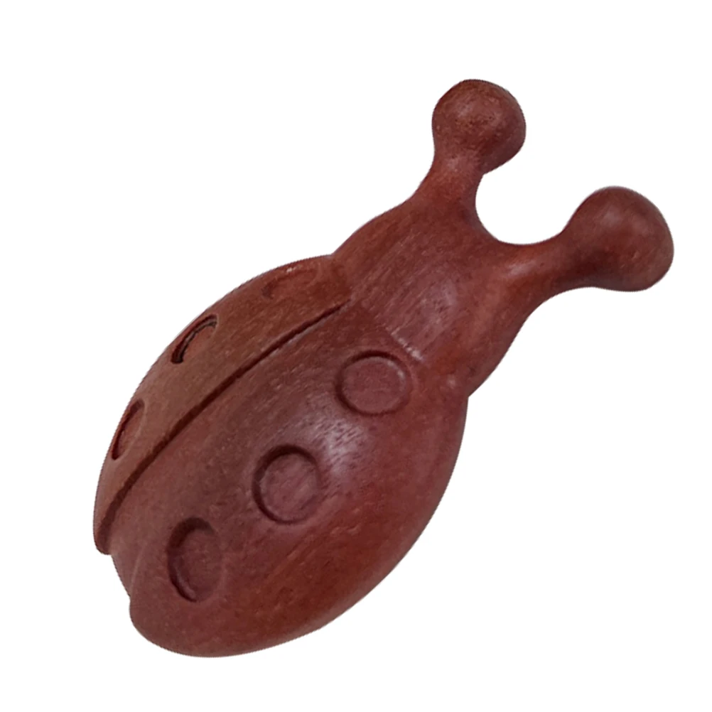 

Portable Facial Skincare Tool Nose Massager Eye Beauty Brown Wooden Comb Beetle Shape Face Care Supply Skin Elasticity