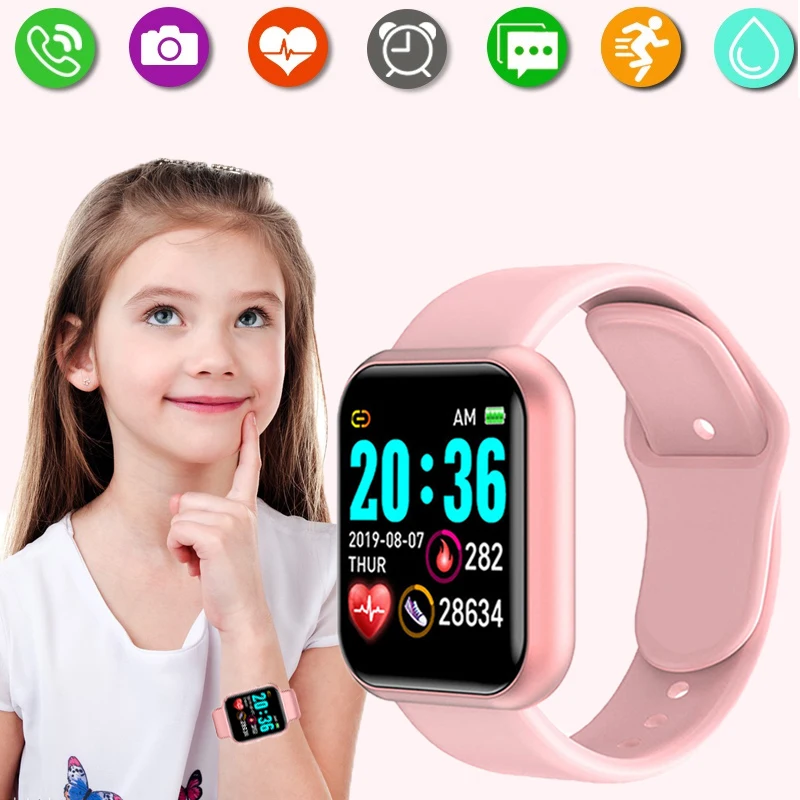 Connected Watch Child Children Smart Watch Women Fitness Tracker Sport Heart Rate Monitor Wristwatch Y68 Boy Girl Kids Watches