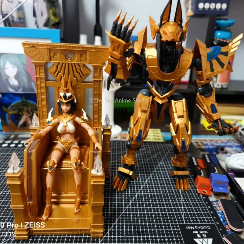 The Seven Deadly Sins Gluttony Sin-01 Cleopatra Anubis Luminous Throne Mecha in Stock 1/10 Ms General Girl Model Gift Assembled