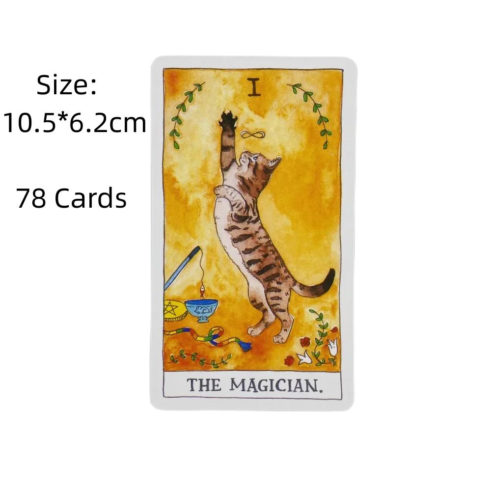 Cute Cat Tarot Cards A 78 Deck Oracle English Visions Divination Edition Borad Playing Games