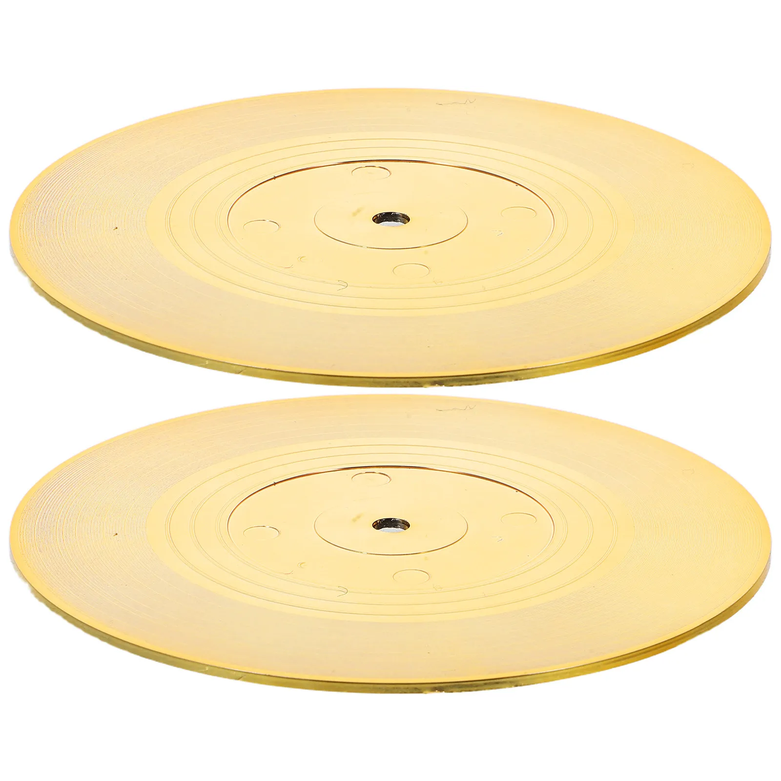 2Pcs Retro Vinyl Coasters Creative Record Shaped Drink Coasters Waterproof Wear Resistant Cup Mats for Living Room Coffee Table