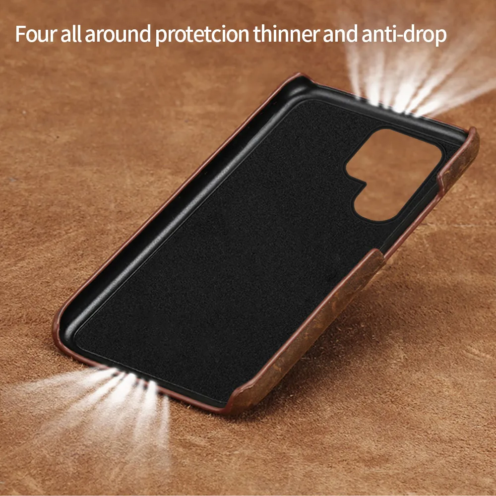 100% Cowhide Genuine PULL-UP Leather Phone Case For Samsung Galaxy S23 S24 Ultra S24 Plus S23Ultra S24Ultra S22Ultra Back Cover