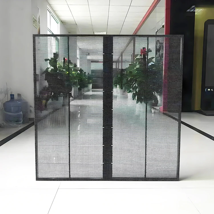 LED Flying Carpet DisplayGPXP Transparent Wall Advertising Screen 3.91mm Pixel Pitch 5000cd/m High Brightness 2-Year WarrantyVer - view 4