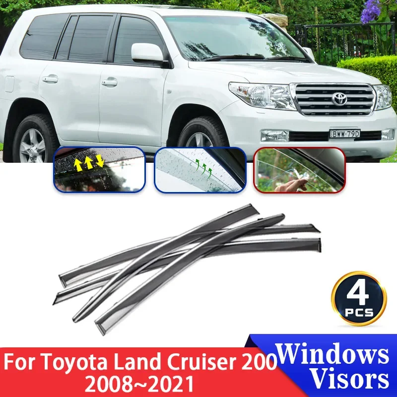 

Deflectors For Toyota Land Cruiser 200 J200 FJ200 LC200 Lexus LX570 450d 2008~2021 2009 Car Side Windows Visors Rain Accessories