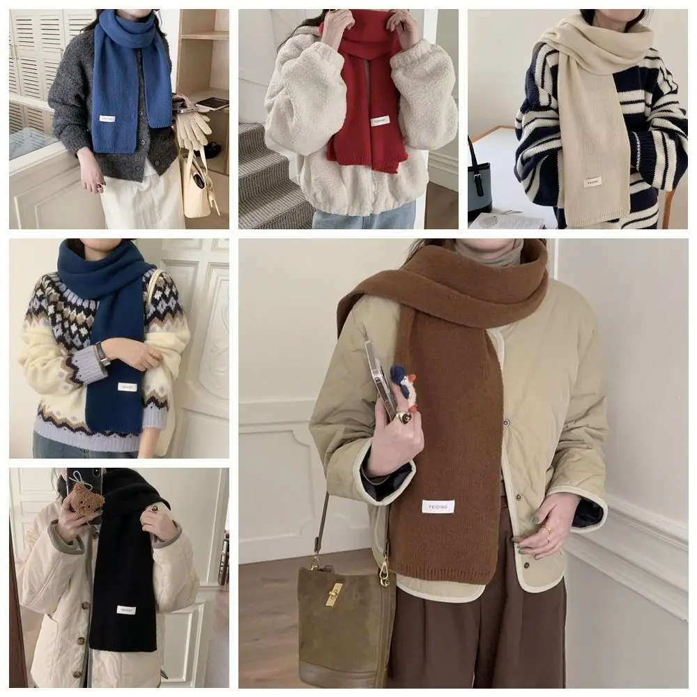 Cashmere Shawl Wool Scarf Long Shawl Wool Scarves Warm Scarf Solid Color Korean Style Scarves Winter Cashmere Scarves Student