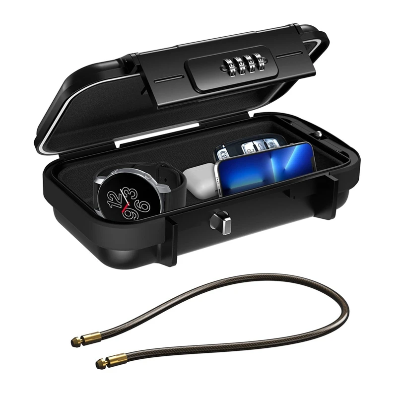 Beach Safe Anti-Theft Beach Box 4-Digit Combination Lock With Steel Wire Anti-Theft Beach Box Outdoor Camping Sports